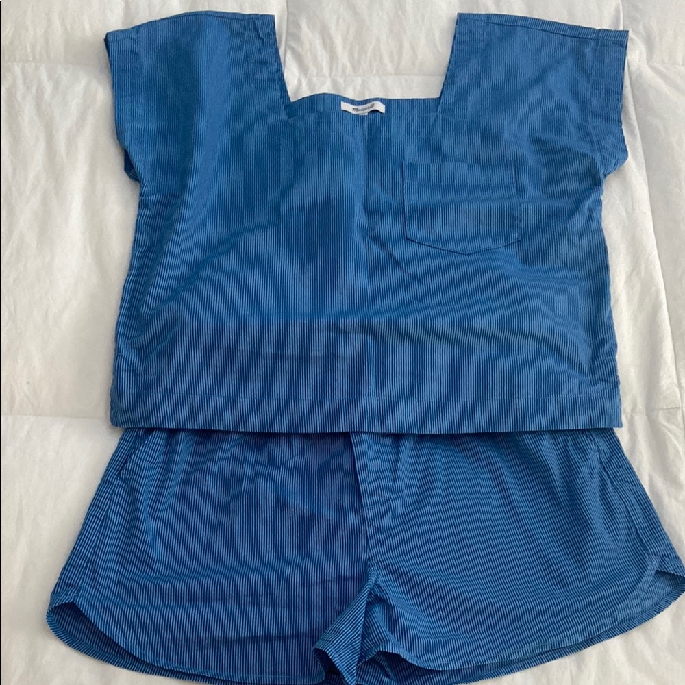 Madewell Royal Blue Boxy Short-Sleeve Top